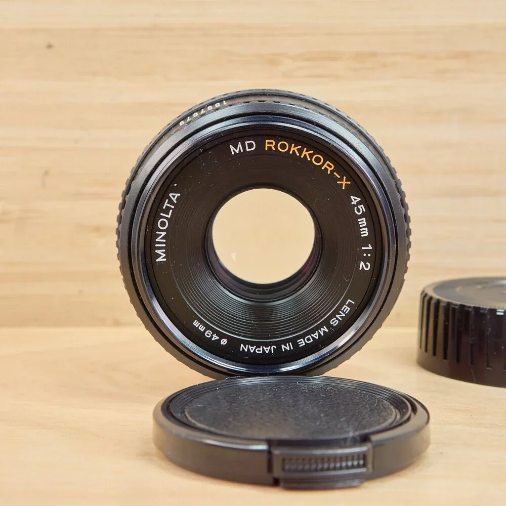 Minolta MD Rokkor-X 45mm f/2 Manual Focus Pancake Lens - Picture 3 of 5